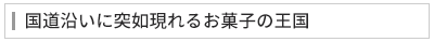 国道沿いに突如現れるお菓子の王国 