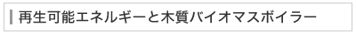 再生可能エネルギーと木質バイオマスボイラー